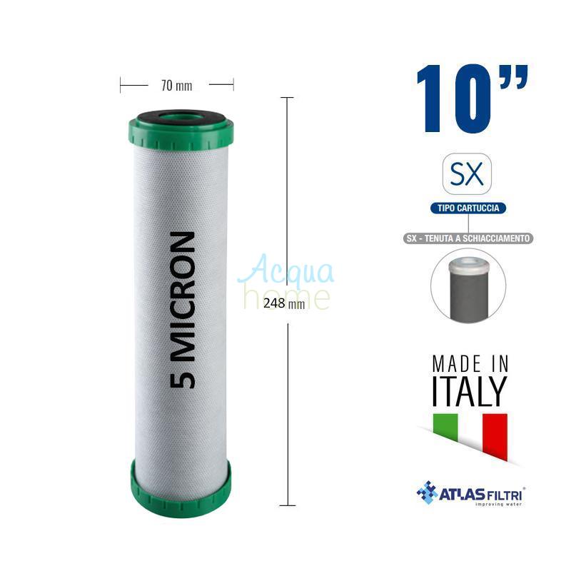 CB AF VOC 10" SX 5 MCR - CARTUCCIA BLOCCO DI CARBONE ATTIVO CATALITICO - ELIMINA I VOC || ATLAS FILTRI 
