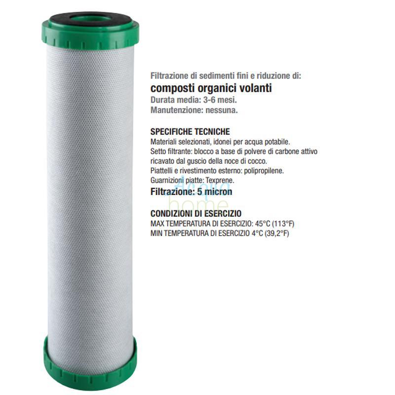 CB AF VOC 10" SX 5 MCR - CARTUCCIA BLOCCO DI CARBONE ATTIVO CATALITICO - ELIMINA I VOC || ATLAS FILTRI 