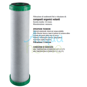 CB AF VOC 10" SX 5 MCR - CARTUCCIA BLOCCO DI CARBONE ATTIVO CATALITICO - ELIMINA I VOC || ATLAS FILTRI 