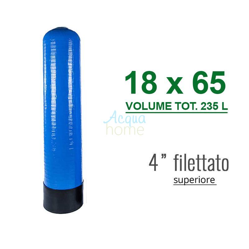 BOMBOLA 18X65 ( 180-200L ) TOP 4" IN VETRORESINA FRP