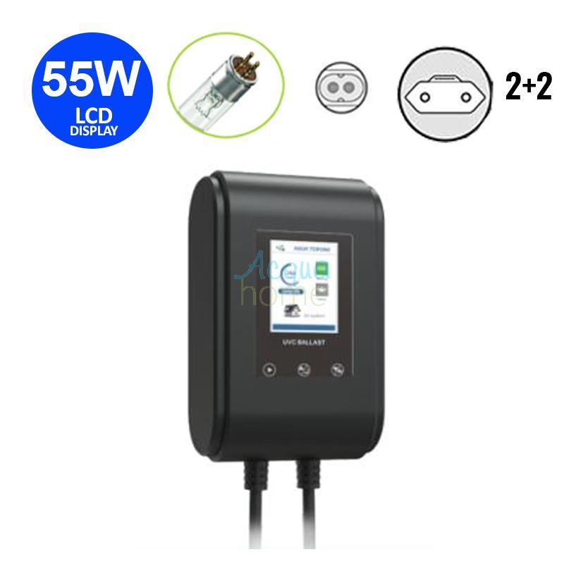 ALIMENTATORE BALLAST 2+2PIN 55W CON DISPLAY LCD PER LAMPADA PHILIPS E OSRAM