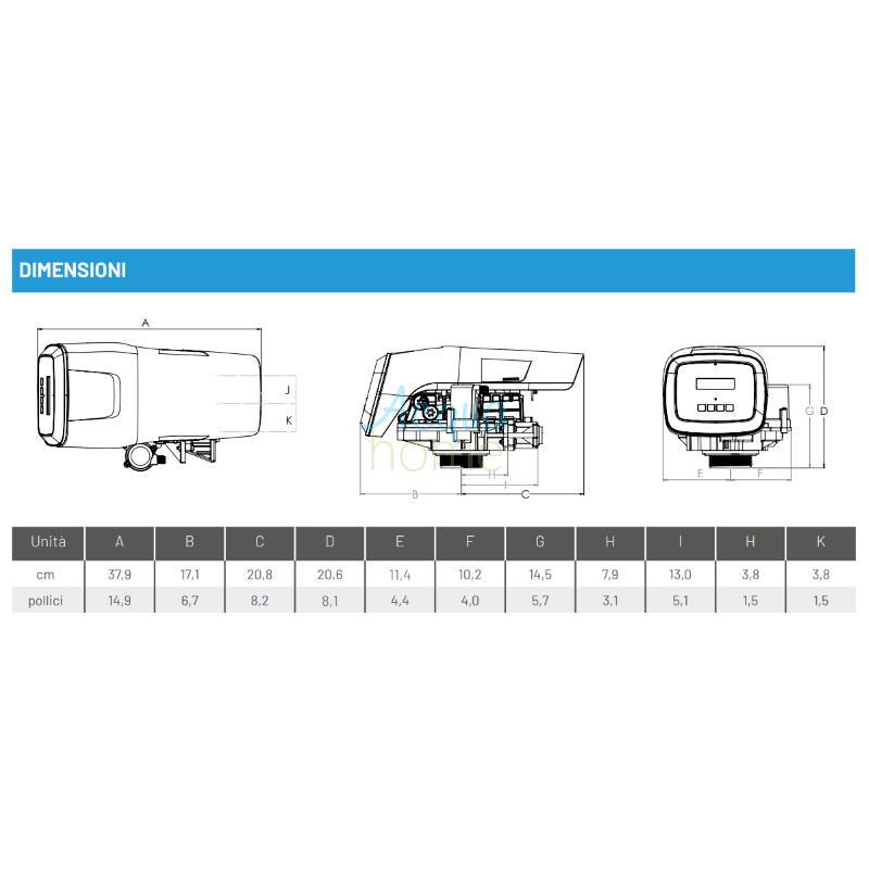VALVOLA AUTOTROL 255 CON CONTROLLER EASY IQ TIMER 12VAC VOLUME - INJ: L (BOMBOLE 13/14")