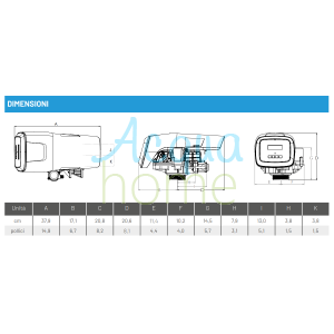 VALVOLA AUTOTROL 255 CON CONTROLLER EASY IQ TIMER 12VAC VOLUME - INJ: L (BOMBOLE 13/14")