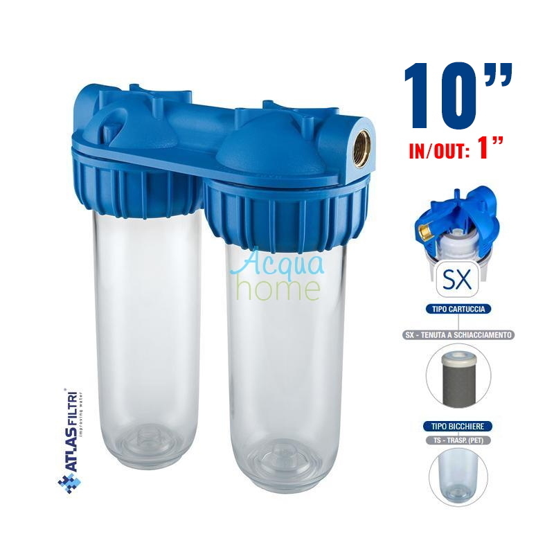 SENIOR DUPLEX PLUS 3P BFO BX TS - FILTRO CONTENITORE 10" TRASPARENTE ATT. 1" | ATLAS FILTRI