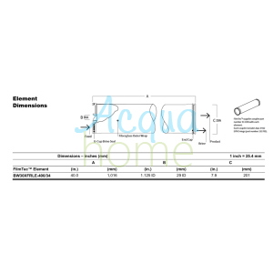 FILMTEC BW30-PRO 400 MEMBRANE (8" 8040) REVERSE OSMOSIS