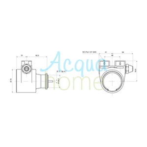 PUMP BODY W/BY-PASS 1000 L/H BRASS ATT.1/2" NUERT