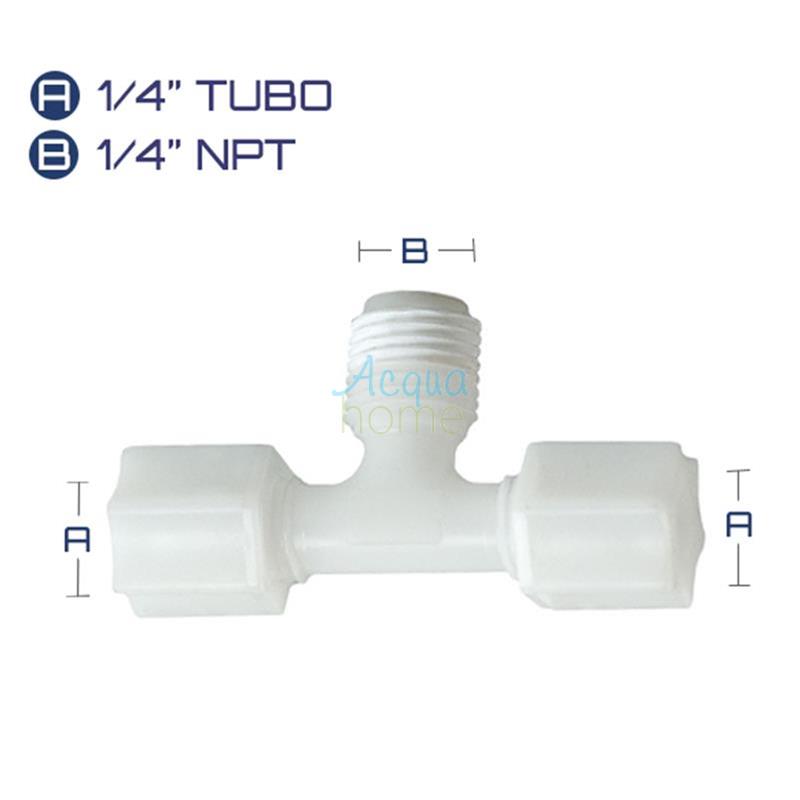 T CENTER 1/4" X 1/4" TUBE