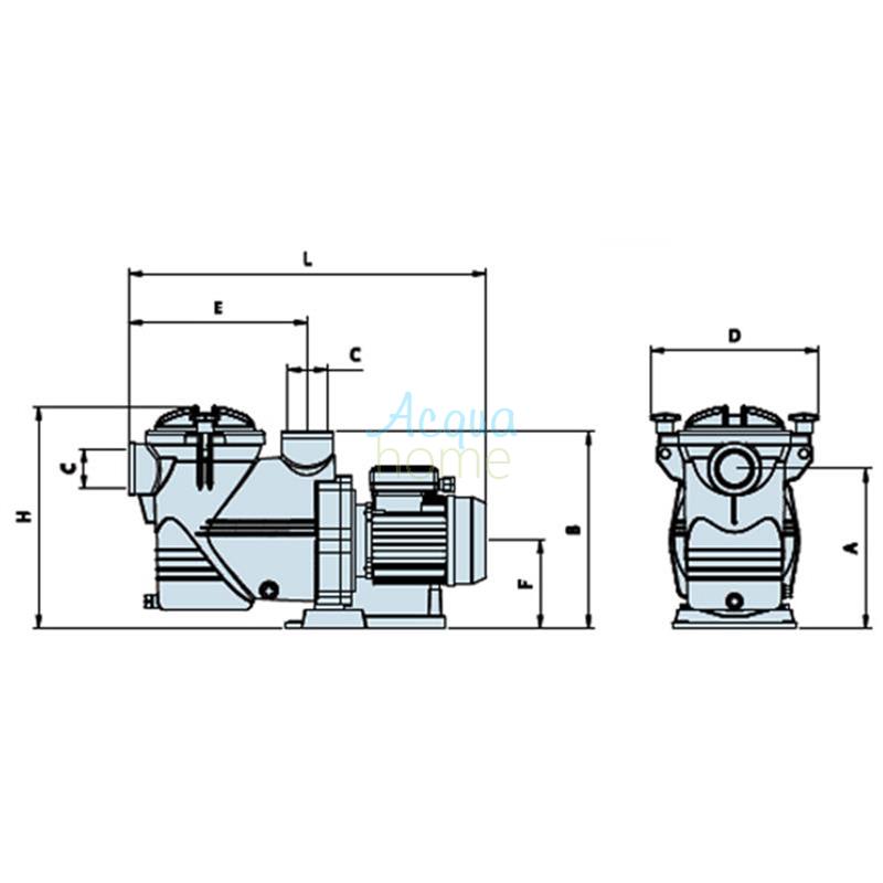 POMPA DENVER HP 1.5 CTX ATTACCHI DA 2" - PER FILTRAZIONE PISCINA