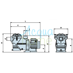 POMPA DENVER HP 1.5 CTX ATTACCHI DA 2" - PER FILTRAZIONE PISCINA