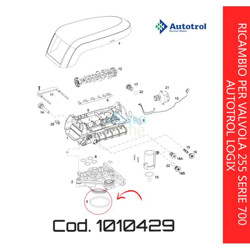 O-RING SOTTOVALVOLA PER VALVOLA AUTOTROL 255 LOGIX