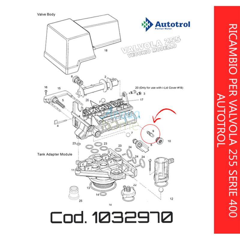 INIETTORE A - BIANCO PER VECCHIA VALVOLA AUTOTROL 255 SERIE 400