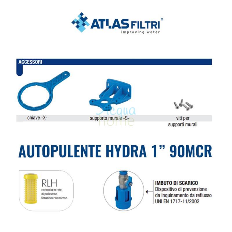HYDRA FILTER 1" - RLH - 90 MCR MANUAL SELF-CLEANING - ATLAS FILTRI