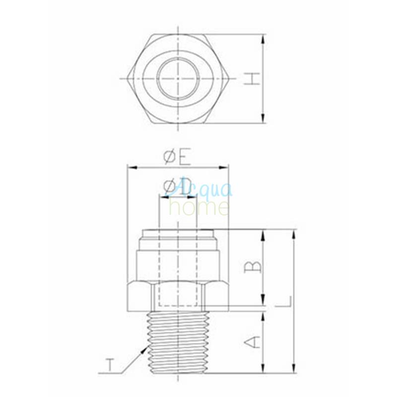 TERMINALE DIRITTO MASCHIO 8MM X 1/8" BSPT - CONICO