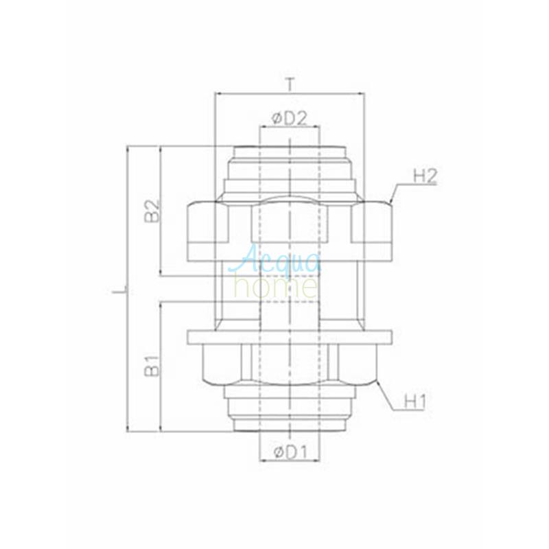 PASSAPARETE INTERMEDIO 6MM - NERO CON GHIERA IN PLASTICA