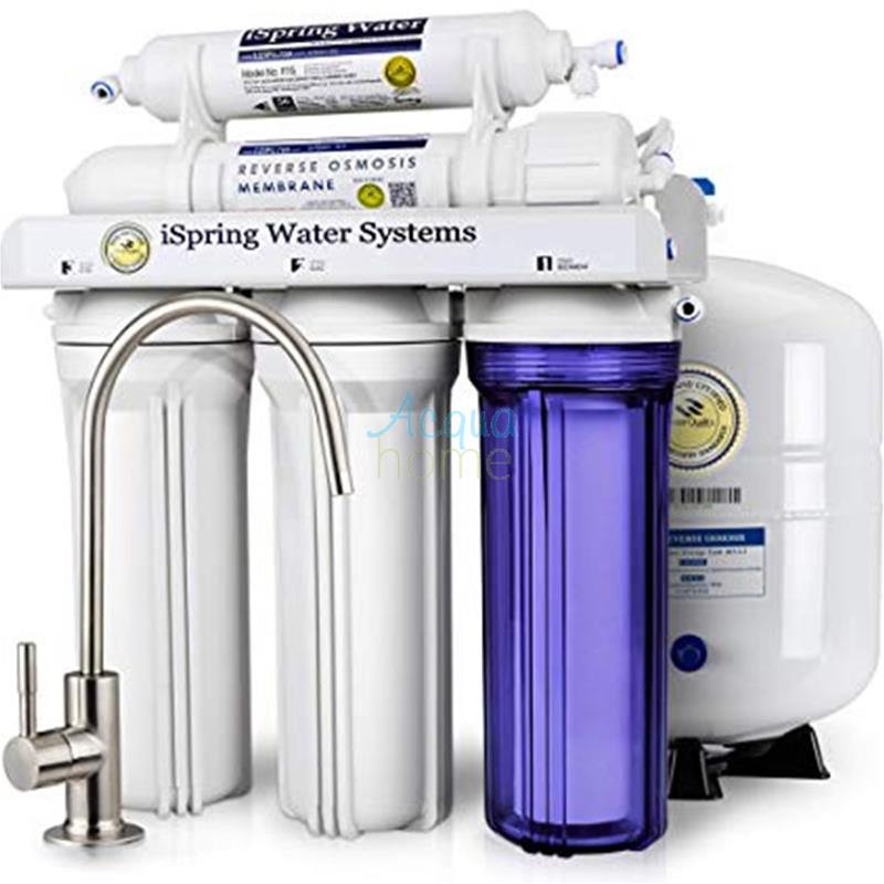 35cm EBTOOLS Depuratore Acqua a Osmosi Inversa,Sistema Filtrazione Acqua,6 Fasi a Osmosi Inversa con Set Filtro di Ricambio,50 