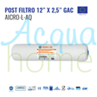 POST FILTRO IN LINEA GAC 2,5" X 12" - ATT. 1/4" F (MADE IN EU) CARBONE ATTIVO GRANULARE