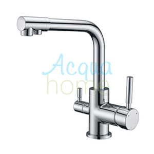 ELEGANT 90° CHROME 3-WAY MONOBLOCK MIXER TAP