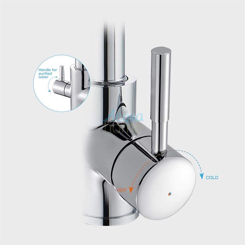 ELEGANT 90° CHROME 3-WAY MONOBLOCK MIXER TAP
