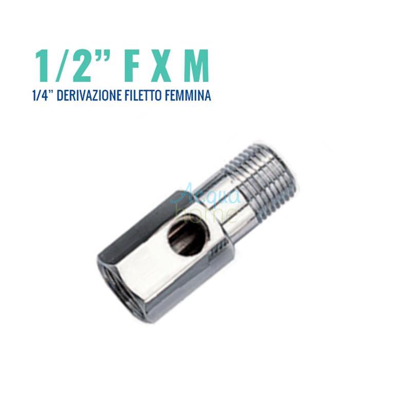 ADAPTER SLEEVE FOR CONNECTIONS 1/2'' M/F - DERIV. 1/4" THREADED