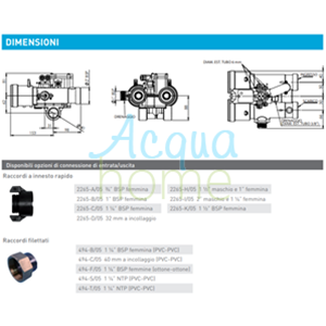 VALVOLA V240A EIETTORE CIECO DUPLEX 5 CONNESSIONI
