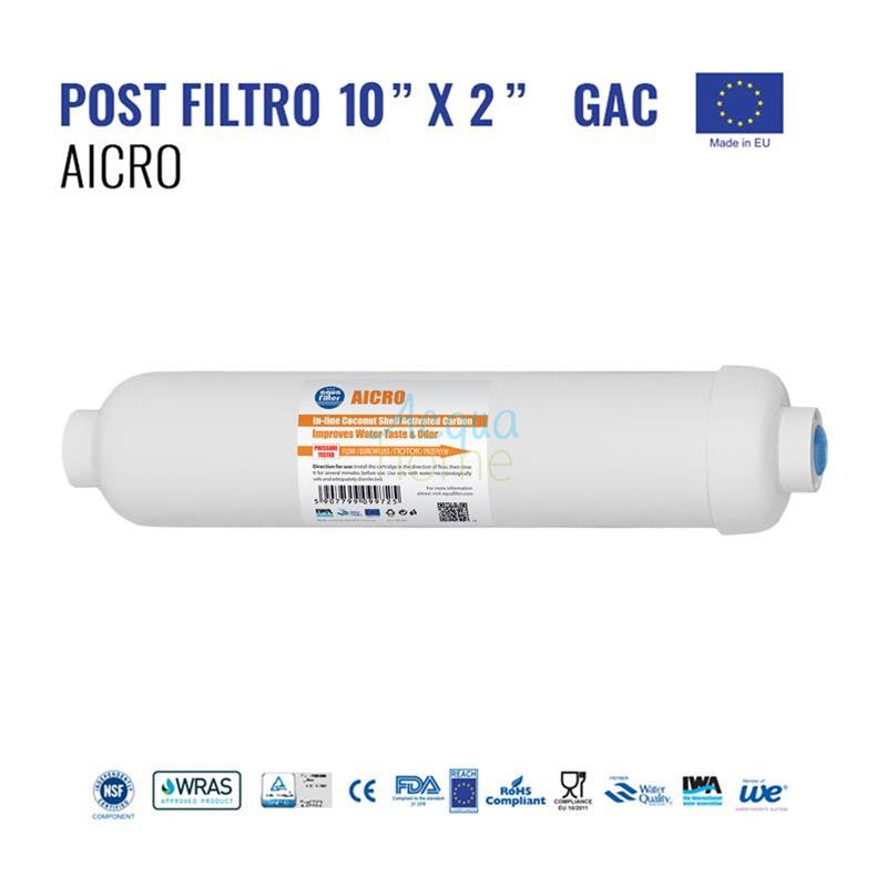 1 Filtro Carbone CTO 1 Filtro Carbone granulare GAC 10'' per Depuratore NUOVI! 