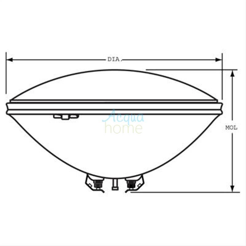LAMPADA ALOGENA RICAMBIO FARO 300W - 12V PAR 56 PER PISCINA 