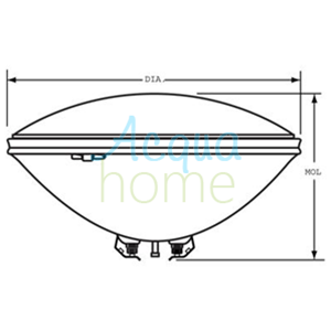 LAMPADA ALOGENA RICAMBIO FARO 300W - 12V PAR 56 PER PISCINA 