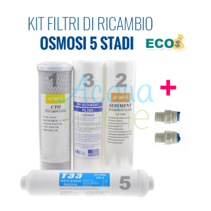 1x Set Premium RICAMBIO FILTRO OSMOSI Inversa Filtro acqua osmosi anni fabbisogno Top! 