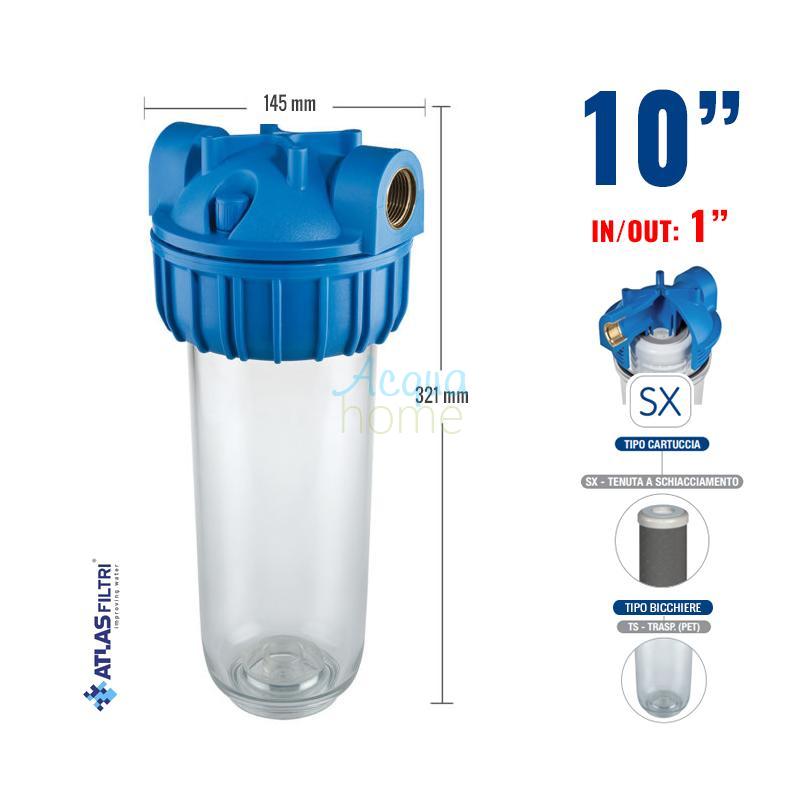 SENIOR PLUS 3P BFO SX TS - 10" TRANSPARENT CONTAINER FILTER ATT. 1" | ATLAS FILTERS