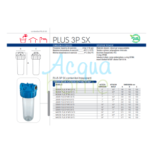 SENIOR PLUS 3P BFO SX TS - 10" TRANSPARENT CONTAINER FILTER ATT. 1" | ATLAS FILTERS