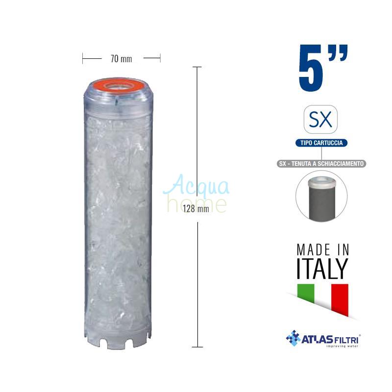 HA 5" SX TS - CONTAINER WITH ANTI-SCALE POLYPHOSPHATE | ATLAS FILTRI