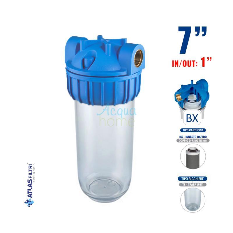 JUNIOR PLUS 3P BFO BX TS - 7" TRANSPARENT CONTAINER FILTER ATT. 1" | ATLAS FILTERS