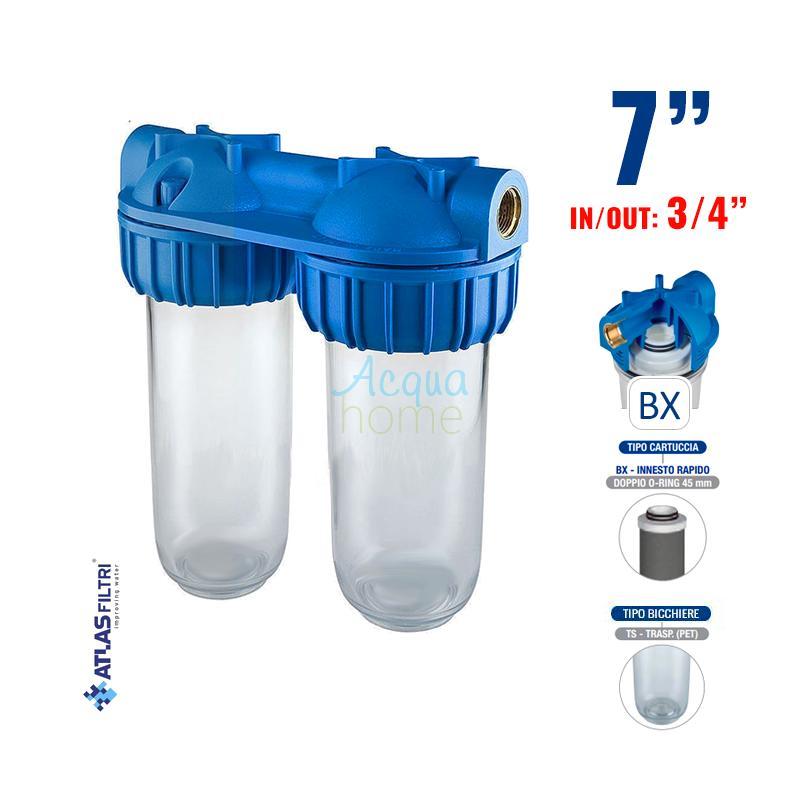 JUNIOR DUPLEX PLUS 3P AFO BX TS - 7" TRANSPARENT CONTAINER FILTER ATTACHMENT 3/4" | ATLAS FILTERS
