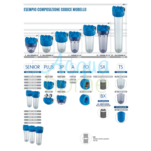 JUNIOR DUPLEX PLUS 3P AFP SX AB - 7" MATT CONTAINER FILTER WITH 3/4" PLASTIC CONNECTION | ATLAS FILTERS