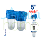 MEDIUM DUPLEX PLUS 3P AFP BX TS - 5" TRANSPARENT CONTAINER FILTER WITH 3/4" PLASTIC CONNECTOR | ATLAS FILTRI