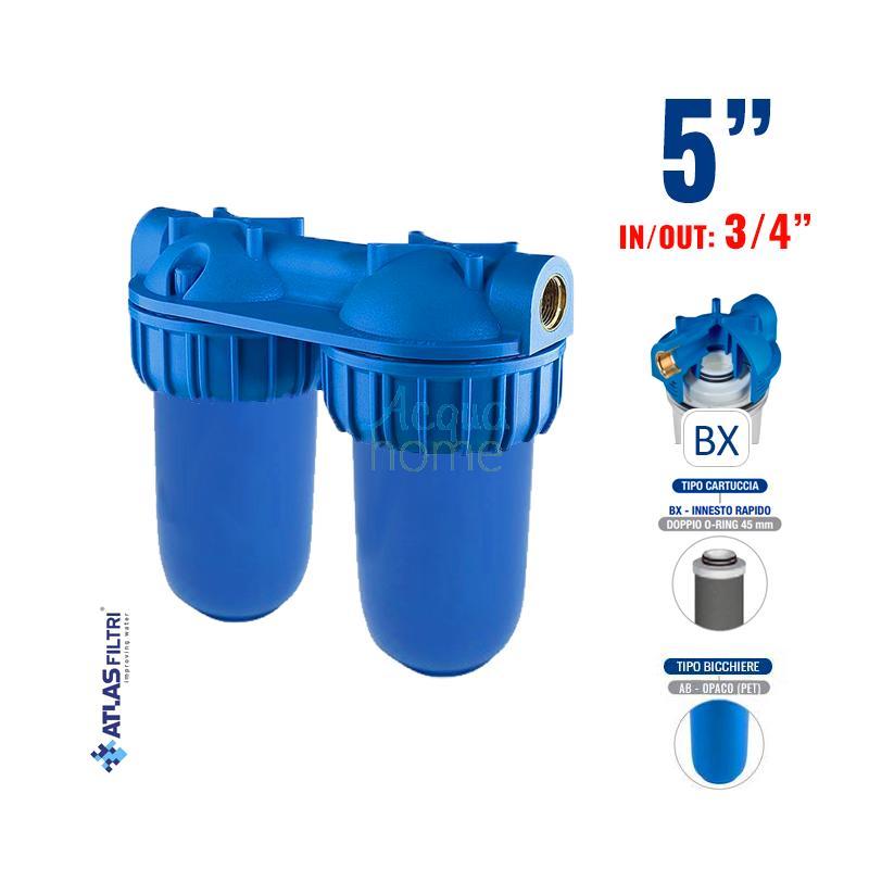 MEDIUM DUPLEX PLUS 3P AFO BX AB - 5" MATT FILTER CONTAINER WITH 3/4" ATTACHMENT | ATLAS FILTRI