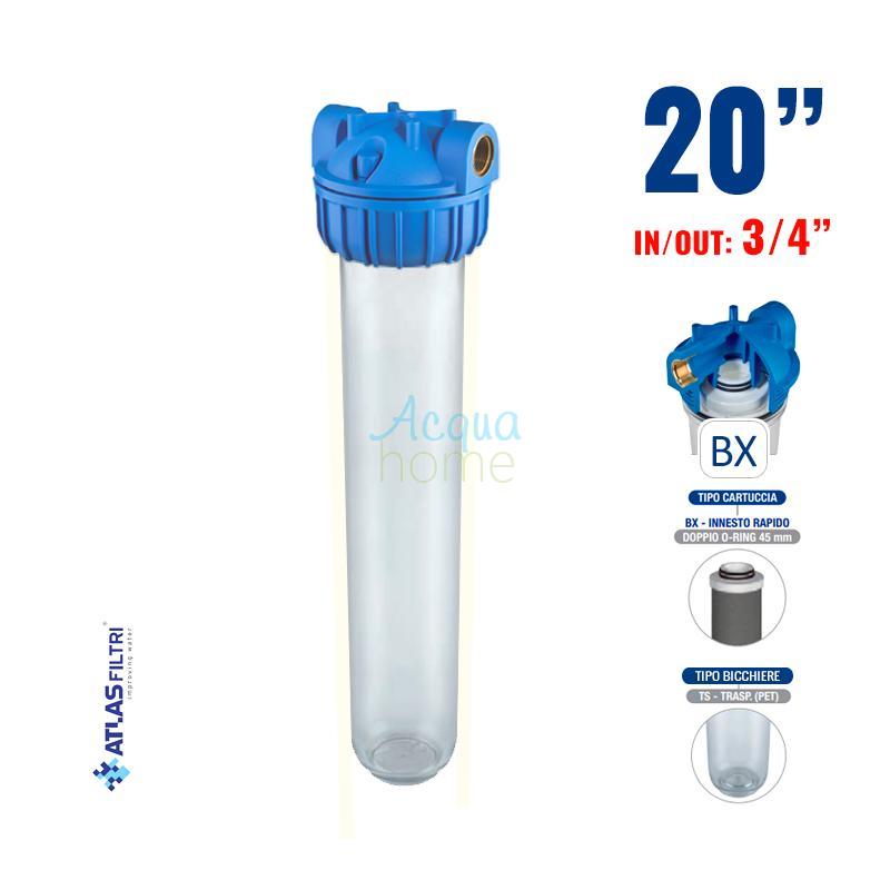 MASTER PLUS 3P AFO BX TS - 20" CLEAR FILTER CONTAINER WITH 3/4" CONNECTOR | ATLAS FILTRI