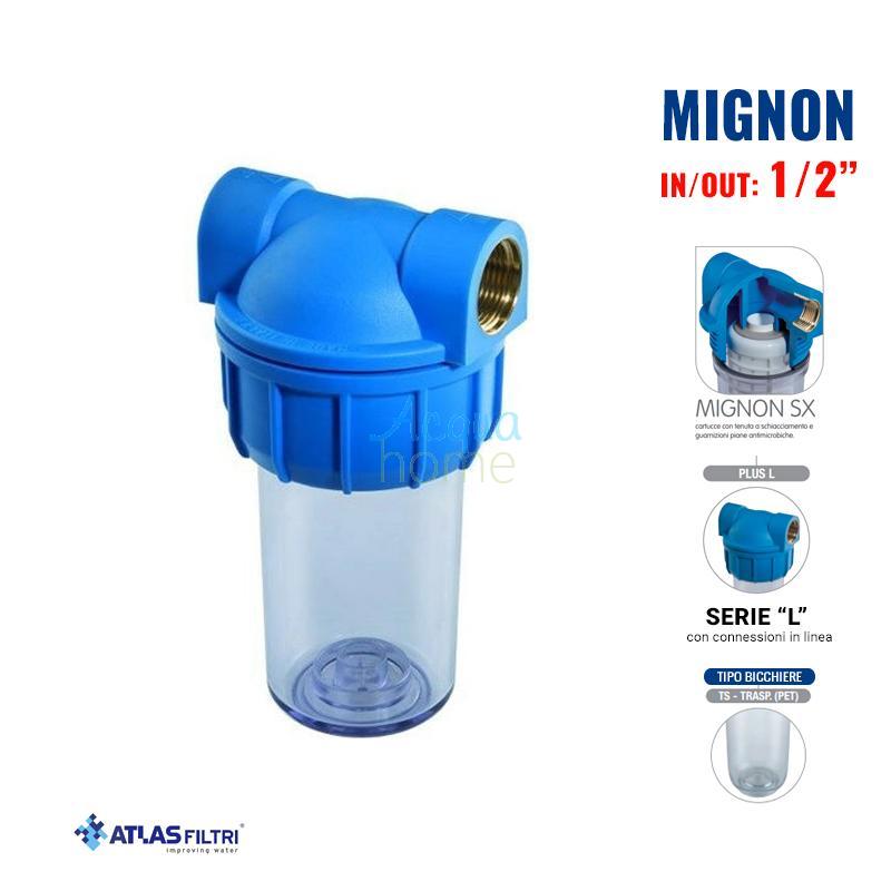 MIGNON PLUS L 3P MFO SX AS - TRANSPARENT MIGNON CONTAINER FILTER ATT. 1/2" | ATLAS FILTERS