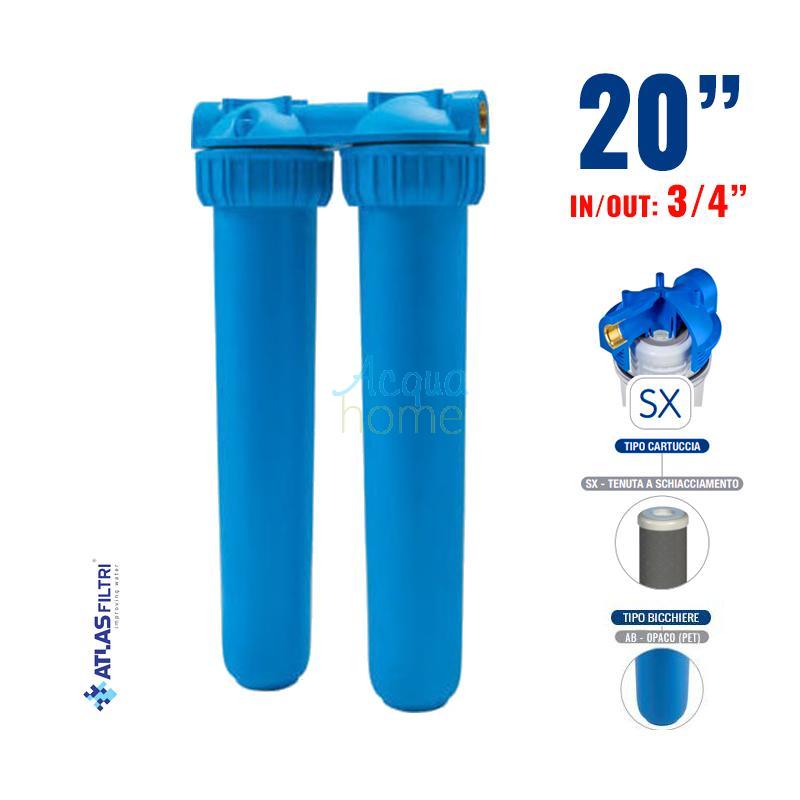 MASTER DUPLEX PLUS 3P AFO SX AB - 20" MATT FILTER CONTAINER WITH 3/4" ATTACHMENT | ATLAS FILTRI