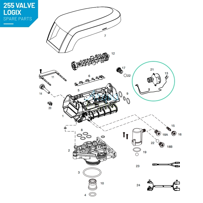 MOTORINO MOTORIDUTTORE CON CAVI PER VALVOLA AUTOTROL 255/268/278 LOGIX