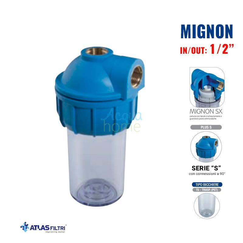 MIGNON PLUS S 3P MFO SX AS - TRANSPARENT MIGNON CONTAINER FILTER ATT. 1/2" | ATLAS FILTERS