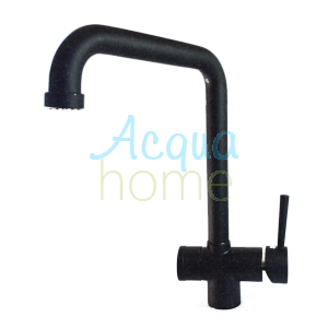 3-WAY MONOBLOCK MIXER TAP WITH HIGH SPOUT - BLACK GRANITE