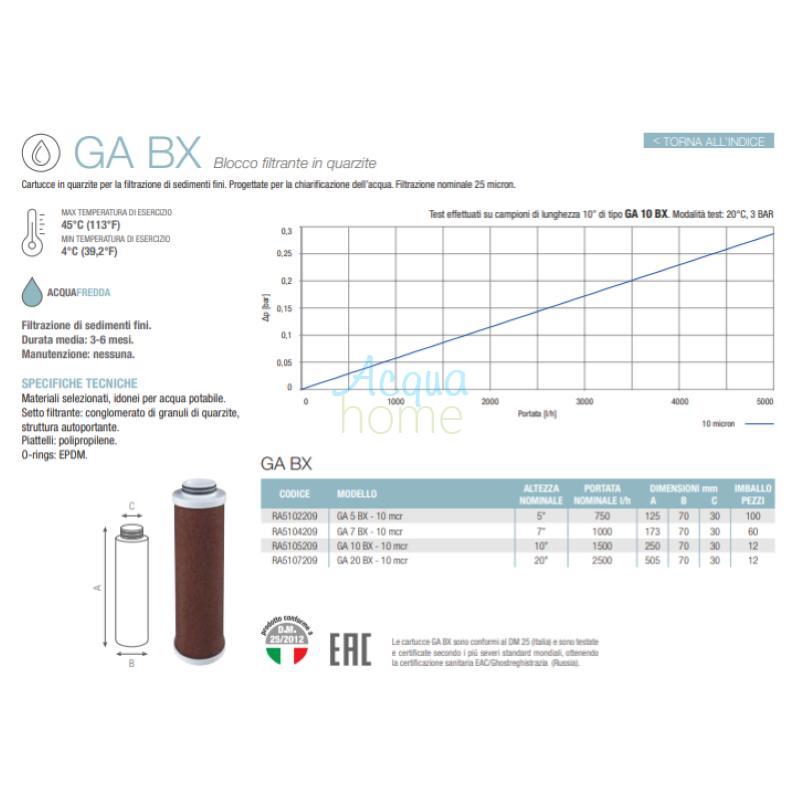 GA 20" BX 10 MCR - QUARTZITE BLOCK CARTRIDGE | ATLAS FILTRI