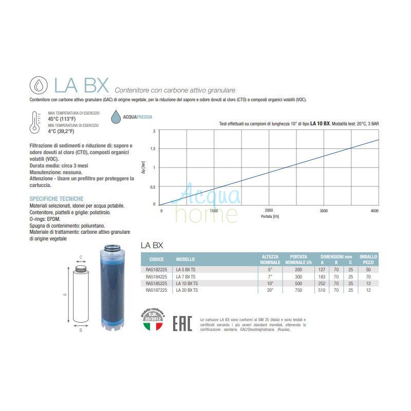 LA 5" BX TS - Container with Granular Activated Carbon | Atlas Filters