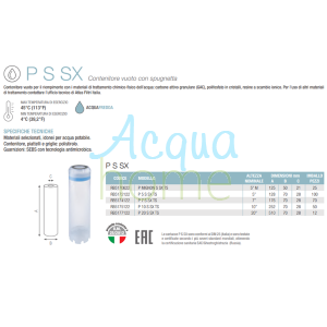 P 5" SX TS - EMPTY CARTRIDGE CONTAINER | ATLAS FILTRI