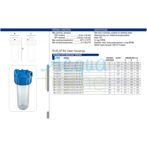JUNIOR PLUS 3P AFO BX TS - 7" TRANSPARENT CONTAINER FILTER WITH 3/4" CONNECTION | ATLAS FILTERS