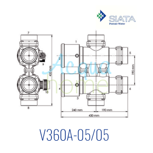 VALVOLA SIATA V360A EIETTORE BIANCO - PER BOMBOLA  18" / 21" - PENTAIR