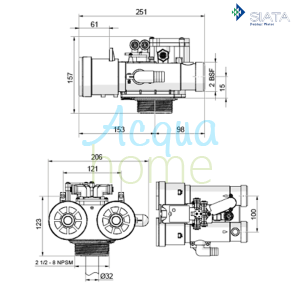 SIATA VALVE V132F BLIND EJECTOR FOR FILTRATION - PENTAIR