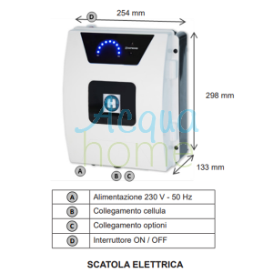 ELETTROLISI COMPLETA AQUARITE FLO BASIC HAYWARD 16 G/H - PER PISCINE FINO A 5O MC DI ACQUA
