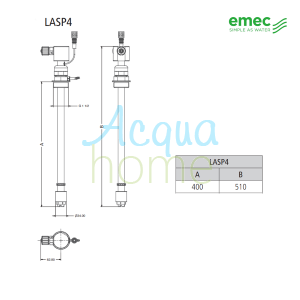 LASP4 SUCTION LANCE 40 CM ATT. 4X6 FOR PUMPS UP TO 10 L/H - EMEC